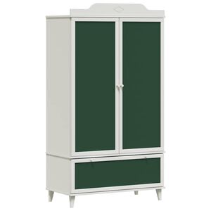 vidaXL Chalkboard Wardrobe with Drawer ROROS White 90 x 45 x 165 cm