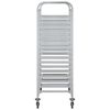 vidaXL Tray Trolley with 32 GN Containers 75x55x162.5 cm Stainless Steel