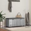 vidaXL Hall Bench with Cushion with Door Grey Sonoma 100 x 38 x 46 cm