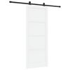 vidaXL Sliding Door 86 x 211 cm Engineered Wood White and Black