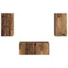 vidaXL TV Cabinet Set Wall-mounted 2 pcs Old Wood Engineered Wood