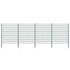 vidaXL Fence Panel with Posts Iron 867x200 cm Green