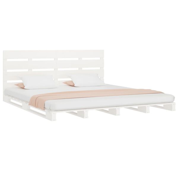 vidaXL Bed Frame without Mattress White 160x200 cm Solid Wood Pine