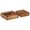 vidaXL Tray 2 pcs Brown 29 x 31 x 10 cm Solid Reclaim Wood