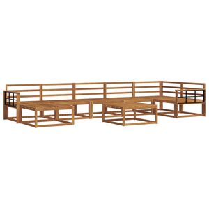 vidaXL Outdoor Sofa Set 8 pcs Natural Solid Acacia Wood