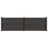 vidaXL Fence Panel 2 pcs WPC and Aluminium Black