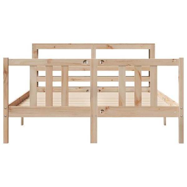 vidaXL Bed Frame with Headboard without Mattress 120x200 cm