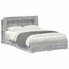 vidaXL Bed Frame with Storage Grey Sonoma 140 x 200 cm Engineered Wood
