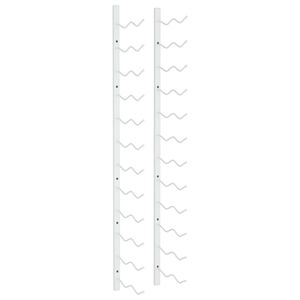 vidaXL Wall Mounted Wine Rack for 24 Bottles White Iron