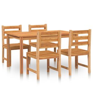 vidaXL 7 Piece Garden Dining Set Solid Wood Teak