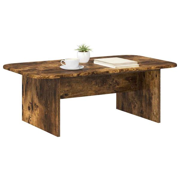vidaXL Coffee Table Smoked Oak 93 x 53 x 33 cm Engineered Wood