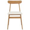 vidaXL Dining Chair 2 pcs Natural and Light Solid Rubber Wood
