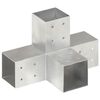 vidaXL Post Connector X Shape Galvanised Metal 81x81 mm