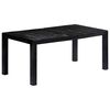 vidaXL Dining Table Black 180x90x76 cm Solid Mango Wood