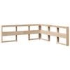 vidaXL Bookcase Bed without Mattress 200x200cm Solid Wood Pine