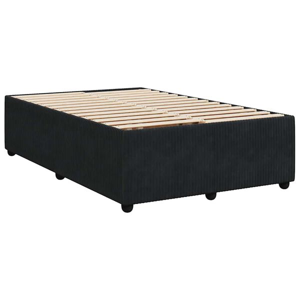 vidaXL Bed Frame without Mattress Black 120x200 cm Velvet