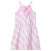Kids' Dress with Drawstring Sleeveless Pink 140