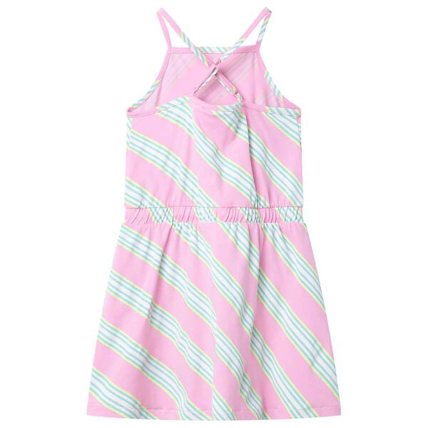 Kids' Dress with Drawstring Sleeveless Pink 140