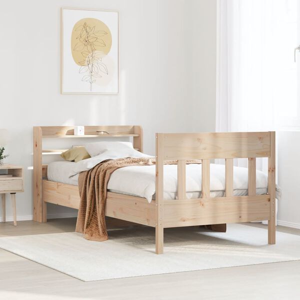 vidaXL Bed Frame without Mattress 100x200 cm Solid Wood Pine