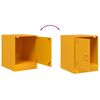 vidaXL Bedside Cabinet Mustard Yellow 34.5x39x44 cm Steel