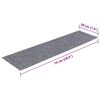 vidaXL Stair Mats Self-adhesive 15 pcs 76x20 cm Light Grey Rectangular