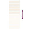 vidaXL Zebra Blind Marble Beige 55x100 cm Fabric Width 50.9 cm Polyester