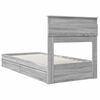 vidaXL Storage Bed Grey Sonoma 100 x 200 cm Engineered Wood