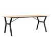 vidaXL Dining Table Y-Frame 200x100x75 cm Solid Wood Pine and Steel