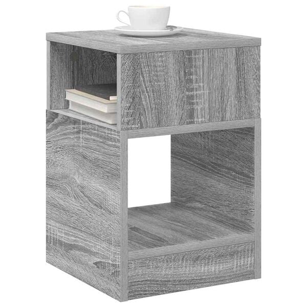 vidaXL End Table Grey Sonoma 30.5 x 30 x 45 cm Engineered Wood