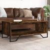 vidaXL Coffee Table Smoked Oak 100x51x40 cm Engineered Wood