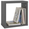 vidaXL Wall Cube Shelves 2 pcs Grey 30x15x30 cm