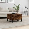 vidaXL Coffee Table Smoked Oak 55x55x36.5 cm Engineered Wood