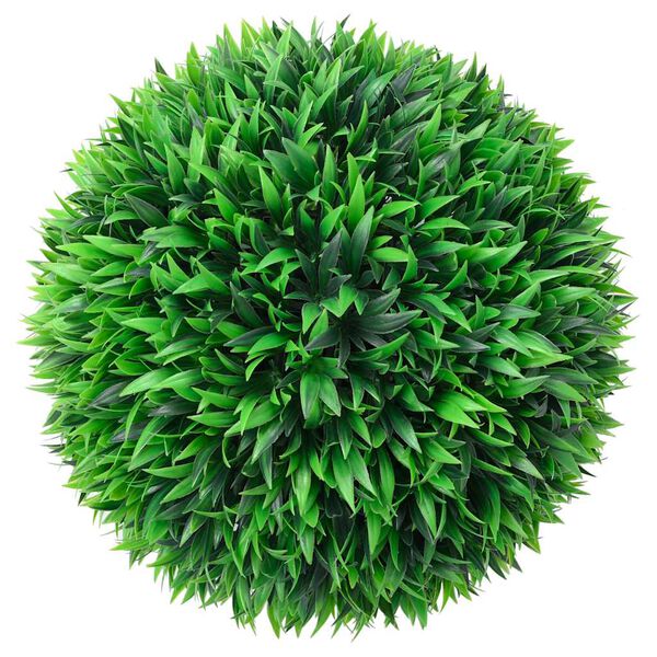vidaXL Artificial Boxwood Balls with LED Lights 2 pcs Green 47 cm