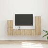 vidaXL TV Cabinet Set Wall-mounted 4 pcs Sonoma Oak Engineered Wood