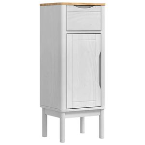 vidaXL Bathroom Cabinet FLORO White 35 x 30 x 90 cm Solid Pine Wood