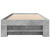 vidaXL Bed Frame without Mattress Concrete Grey 100x200cm Engineered Wood