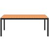 vidaXL Garden Table Brown 185x90x74 cm Aluminium and WPC