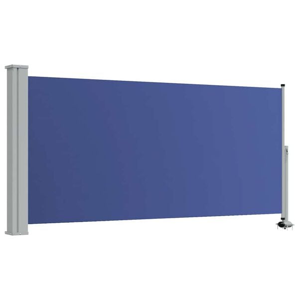 vidaXL Patio Retractable Side Awning 120x300 cm Blue