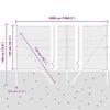 vidaXL Fence Post Grey 50 x 1.4 m (36 mm mesh) Steel and PVC