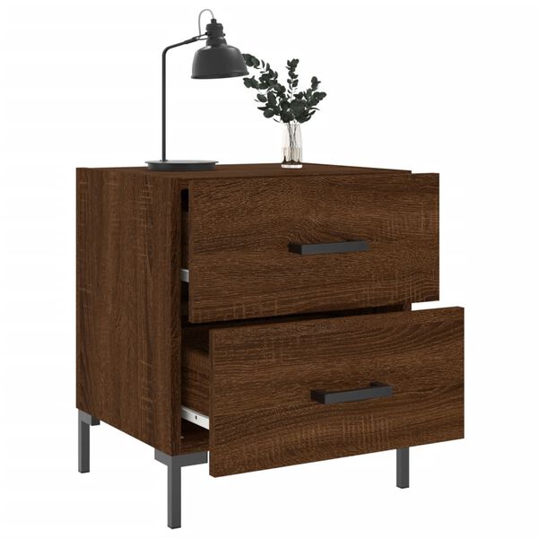 vidaXL Bedside Cabinets 2 pcs Brown Oak 40x35x47.5 cm Engineered Wood