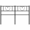 vidaXL Metal Replace Headboard Black 135 cm