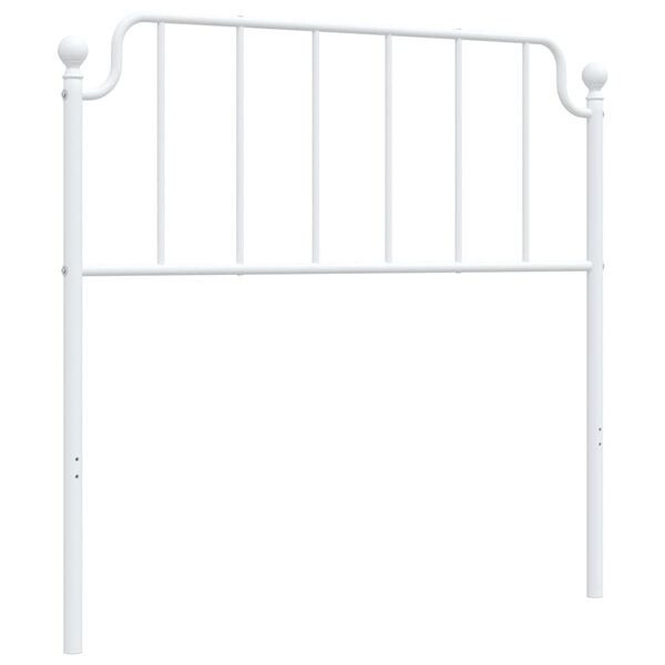 vidaXL Metal Replace Headboard White 100 cm