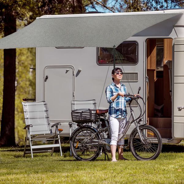 Mestic Awning Shade Cloth with LED 2.5x4 m Anthracite