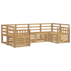 vidaXL Outdoor Sofa Set 6 pcs 6-Seaters White Solid Acacia Wood