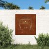 vidaXL Garden Wall Decoration 55x55 cm Corten Steel Buddha Head Design