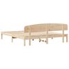 vidaXL Bed Frame with Headboard Natural 200 x 200 cm Solid Pine Wood
