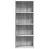 vidaXL Bookcase Grey Sonoma 60x30x152 cm Engineered Wood