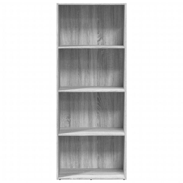 vidaXL Bookcase Grey Sonoma 60x30x152 cm Engineered Wood