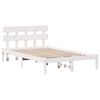 vidaXL Bed Frame with Headboard White 120 x 200 cm Solid Pine wood