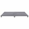 vidaXL Parasol Base Dark grey wood look 100 x 100 x 4 cm Steel